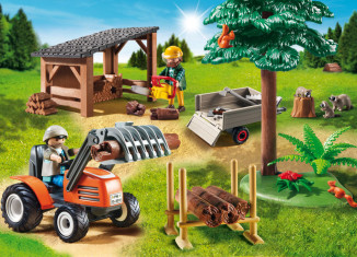 Playmobil - 6814 - Woodcutters with tractor
