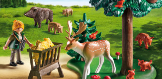 Playmobil - 6815 - Claro del bosque con comida para animales
