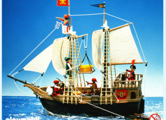 1 x Mastring komplett  Hinterer Mast unten fürs Piratenschiff 3550,3750 
