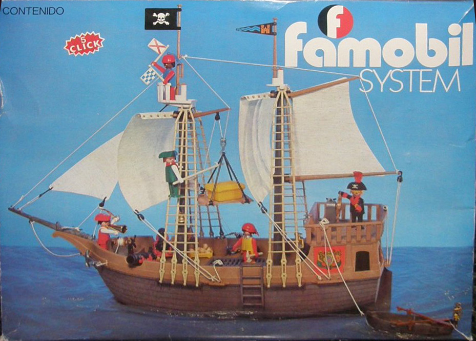 Vintage playmobil 😃 cabin table captain of the great pirate ship 3550 and 3750 