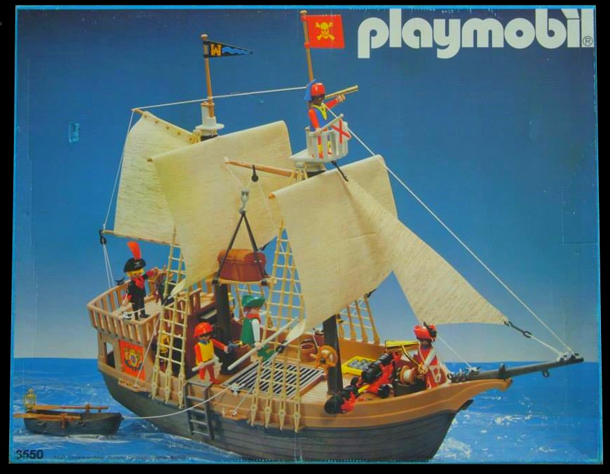 Playmobil 3546 3550 Piratenschiff Piraten Klicky Chrom Gold Säbel Fernglas etc. 