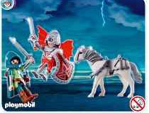 Playmobil - 5909 - Dragon knights with horse & sword