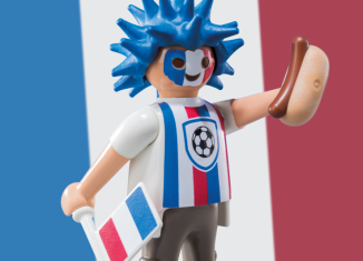Playmobil Euro French Football Fan Figure with Francais Flag Series 10 6840 new 