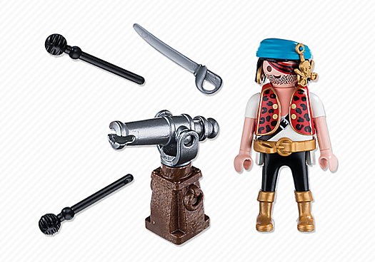 Playmobil 5378 - Pirate with Cannon - Back