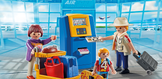 Playmobil - 5399 - Familie am Check-in Automat