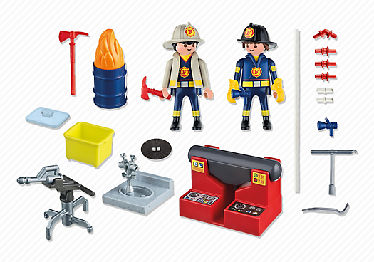 Playmobil 5651-usa - Fire Rescue Carry Case - Back