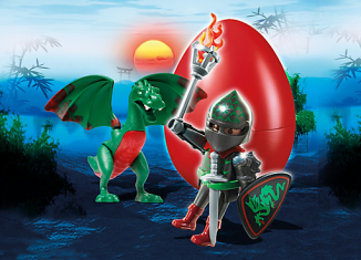 Playmobil - 6836 - Combattant avec dragon vert