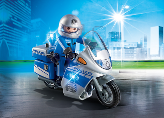Playmobil - 6876 -  Motorcycle patrol with LED flashing light