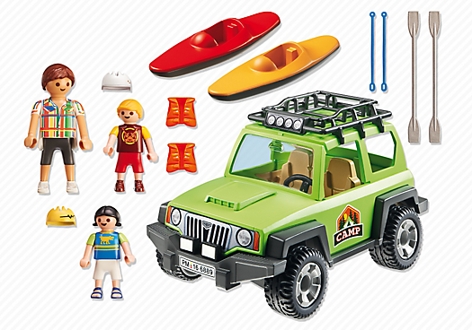 Playmobil 6889 - 4x4 car camping and canoe - Back
