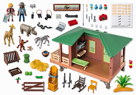 PLAYMOBIL 6936 Wildlife Ranger Station With Animal Area for sale online 