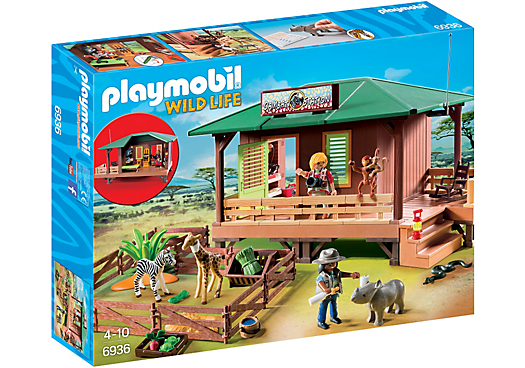 PLAYMOBIL 6936 Wildlife Ranger Station With Animal Area for sale online 
