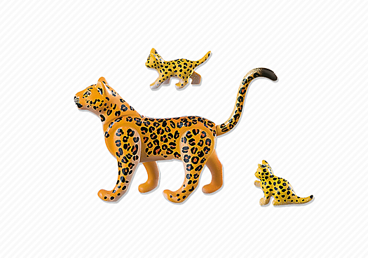Playmobil 6940 - Leopard with babies - Back