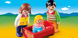 Playmobil - 6966 - Papás con bebe y cuna