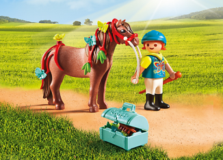 Playmobil - 6971 - Groomer with Butterfly Pony