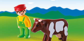 Playmobil - 6972 - Granjero con vaca