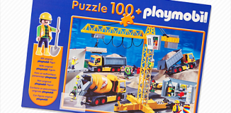 Playmobil - 80058 - Puzzle Baustelle mit 100 Teilen und Bauarbeiter-Figur