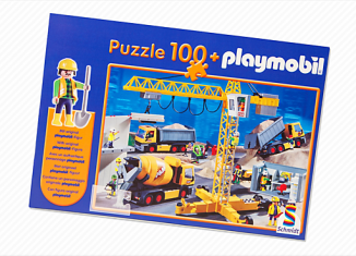 Playmobil - 80058 - Puzzle Baustelle mit 100 Teilen und Bauarbeiter-Figur