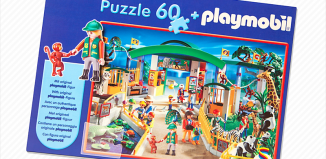 Playmobil - 80059 - Puzzle Tierpark mit 60 Teilen und Tierpflegerinnen-Figur