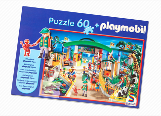 Playmobil - 80059 - Puzzle Tierpark mit 60 Teilen und Tierpflegerinnen-Figur