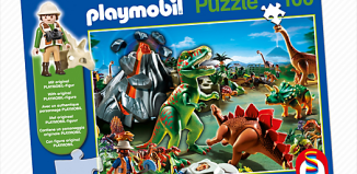 Playmobil - 80354 - Puzzle Dinosaurier mit 100 Teilen und Forscher-Figur