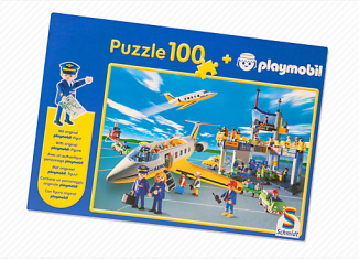 Playmobil - 80415 - Puzzle Flugphafen mit 100 Teilen und Piloten-Figur