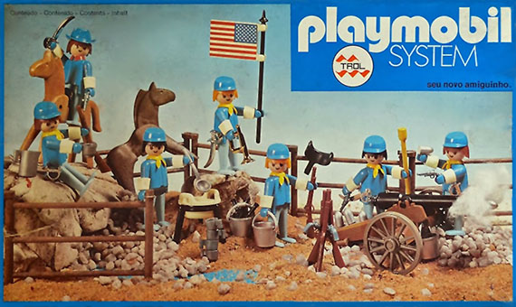 Playmobil 23.40.8 - V1-trol - 7 union soldiers with cannon and horse - Box