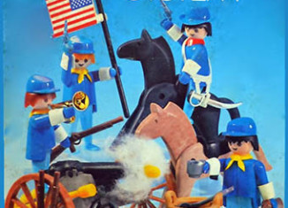 Playmobil - 23.48.5-trol - 4 union soldiers with horse and cannon