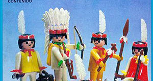 Playmobil - 3251-ant - familia de indios con canoa