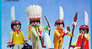 Playmobil - 3251-ant - Indian family wih canoe