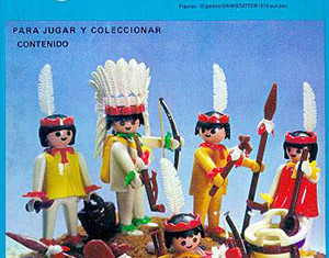 Playmobil - 3251-ant - familia de indios con canoa