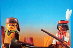 Playmobil - 3397-esp-fra - Indien et trappeur avec canoë