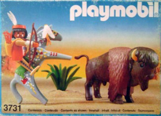 Playmobil - 3731-esp - Indio y bisonte
