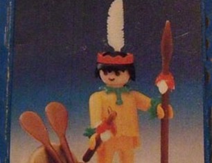 Playmobil - 13352-xat - Indian with canoe