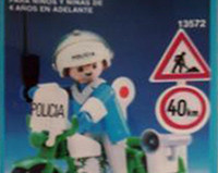 Playmobil - 13572-aur - Policeman with motorcycle