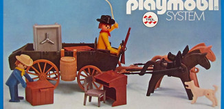 Playmobil - 23.75.6-trol - Cowboys & coffre fort dans un chariot