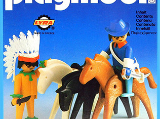 Playmobil - 3L84-lyr - Indian and US officer with horses