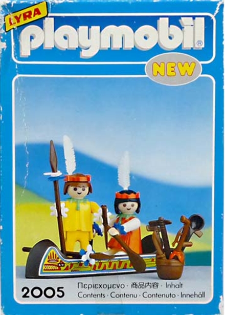 Playmobil 2005-lyr - Indians with Canoe - Box