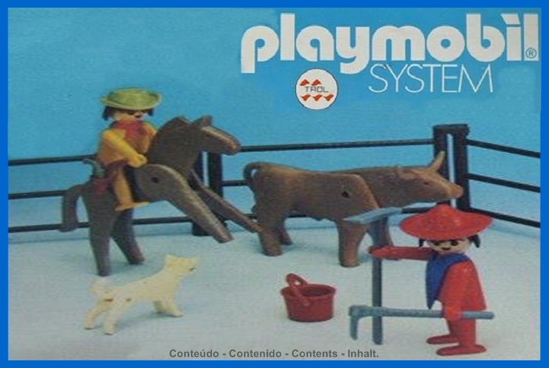 Playmobil 23.73.2-trol - Cowboy with horse and mexican - Box