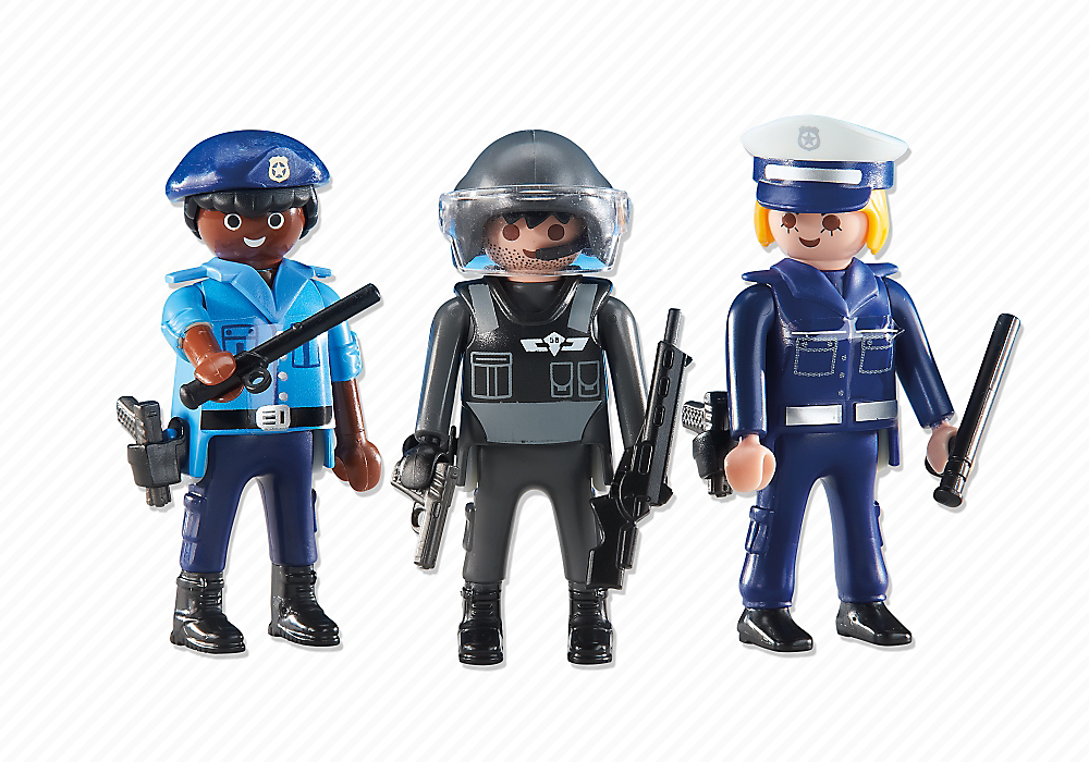 Playmobil 3 Figuren Polizisten Polizeibeamte Ergänzung Polizeiwache 6501 Police 