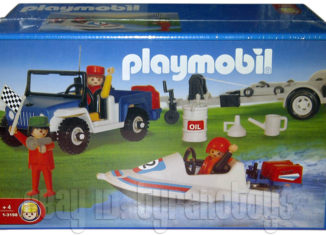 Playmobil - 1-3198-ant - Blue Jeep With Speedboat