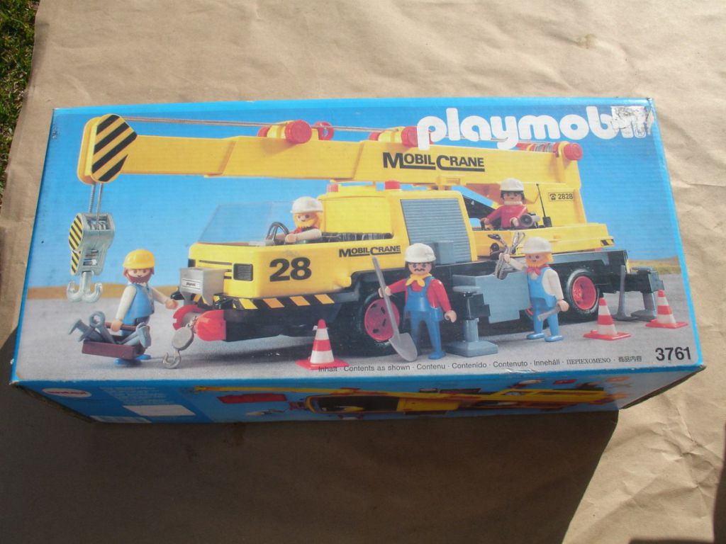 work, construction, crane 1649 Nice 3761 playmobil truck stabilizer 
