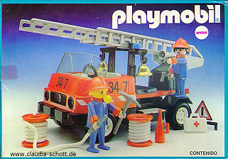 Playmobil - 3936v1-ant - Firetruck with Ladder