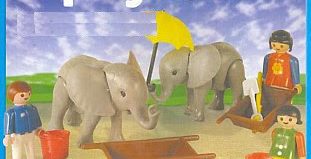 Playmobil - 9511-ant - Elefantenpflegerin und Helfer