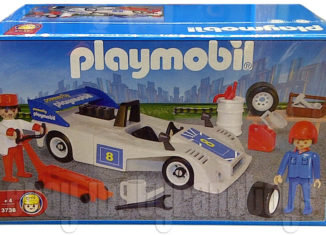 Playmobil - 3738-ant - White Race Car With Crew