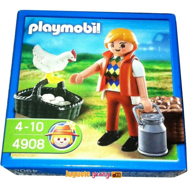 FARM HOUSE LADY FIGURE Playmobil COUNTRY MAID with CHICKENS 
