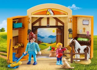 Playmobil - 5660-usa - Pony Stable Play Box - Detail Playmobil - 5660-usa - Pony Stable Play Box