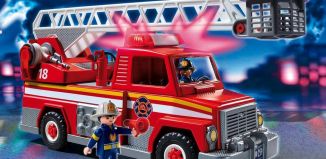Playmobil - 5682v1-usa - Camion de Pompiers avec Echelle