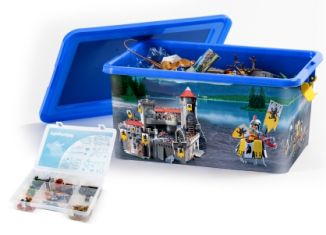 Playmobil - 00000 - 23L Storage Box + Compartment Case - Knights - Detail Playmobil - 00000 - 23L Storage Box + Compartment Case - Knights