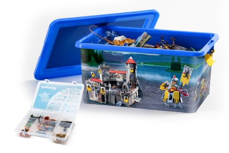 algas marinas sátira Perca Playmobil Set: 00000 - 23L Storage Box + Compartment Case - Knights -  Klickypedia