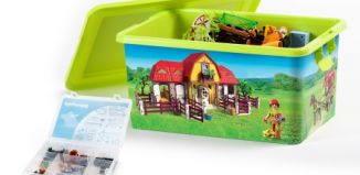 Playmobil - 00000 - 23L Storage Box + Compartment Case - Horse stable